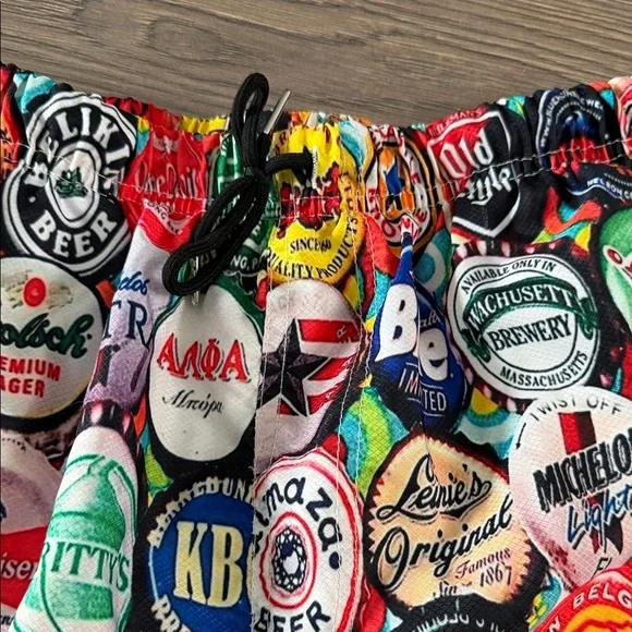 Colorful Logo Pattern Swim Trunks - Picture 3 of 7